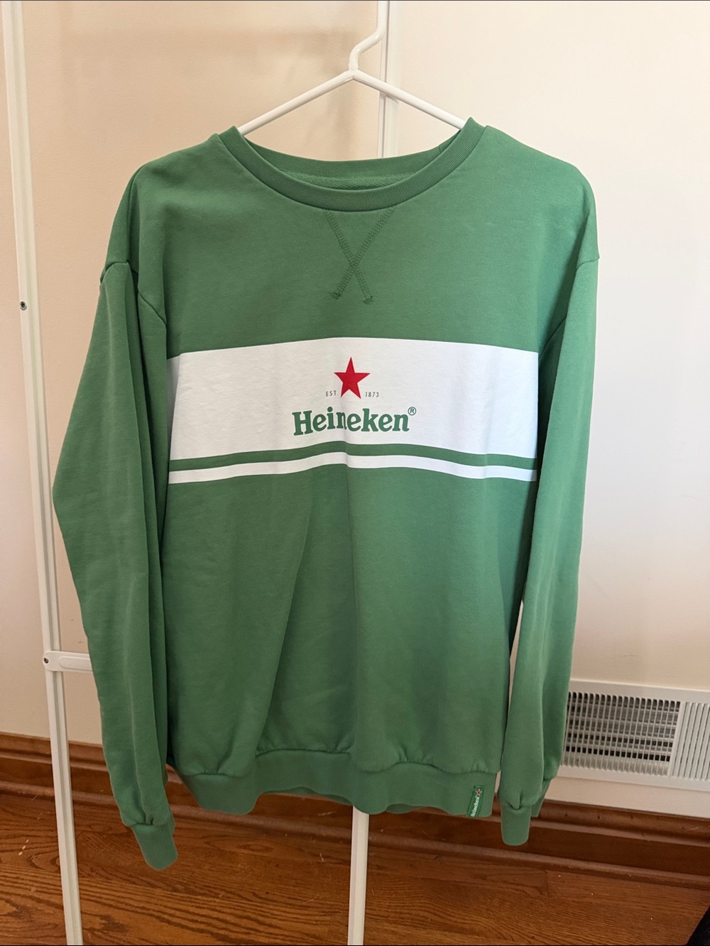 Heineken green crewneck sweatshirt - organic cotton - size XL